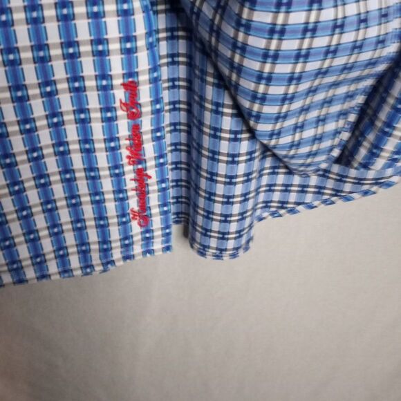 Robert Graham Classic Fit Men's Sky Blue Plaid Button Down Long Sleeve Shirt 2XL - Picture 10 of 11